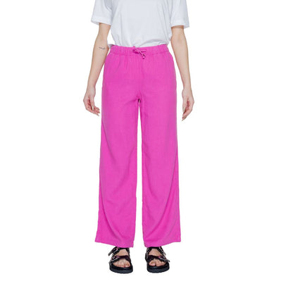 Only Pink Linen Casual Pants Only