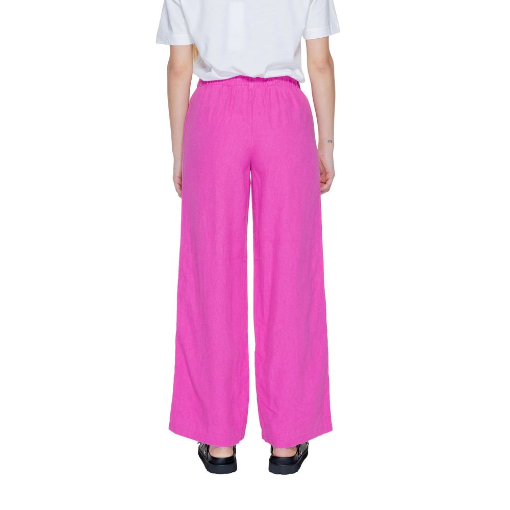 Only Pink Linen Casual Pants Only