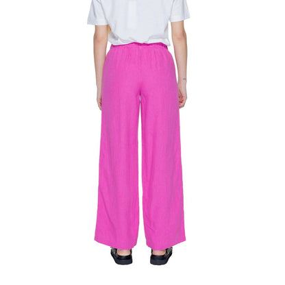 Only Pink Linen Casual Pants Only