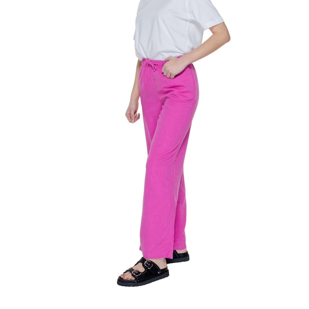 Only Pink Linen Casual Pants Only