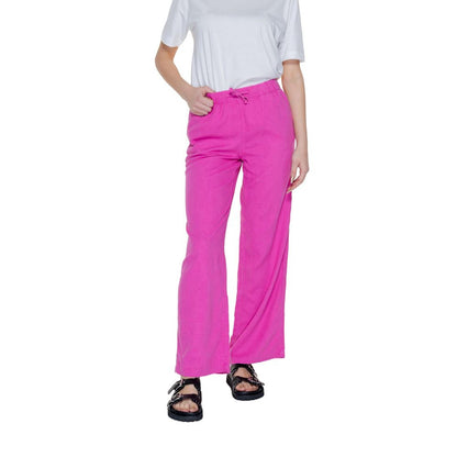 Only Pink Linen Casual Pants Only