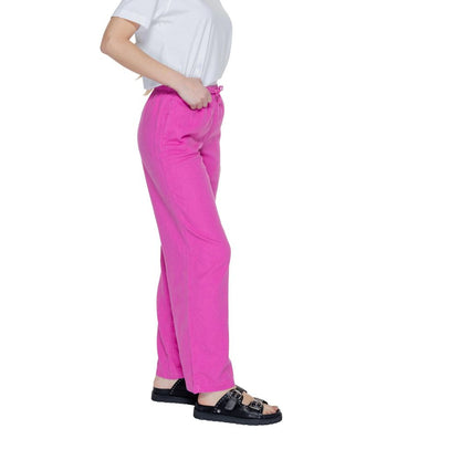 Only Pink Linen Casual Pants Only
