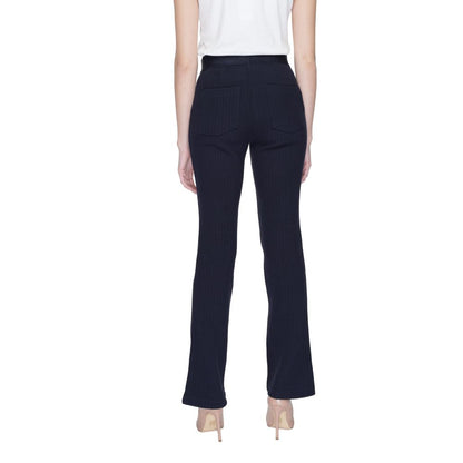 Street One Blue Cotton Flared Pants 1728,71956299936,Blue,Clothing,Flared Pants - Pants - Clothing,New with tags,Pants - Clothing,Street One,W34 | L30,W36 | L30,W38 | L30,W40 | L30,W42 | L30,Women