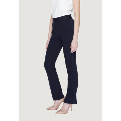 Street One Blue Cotton Flared Pants 1728,71956299936,Blue,Clothing,Flared Pants - Pants - Clothing,New with tags,Pants - Clothing,Street One,W34 | L30,W36 | L30,W38 | L30,W40 | L30,W42 | L30,Women