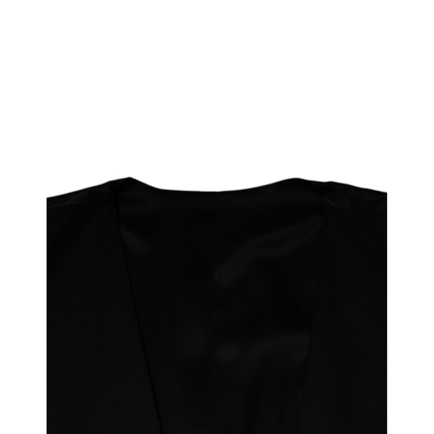 Dolce & Gabbana Black Wool Formal Dress Men Waistcoat Vest