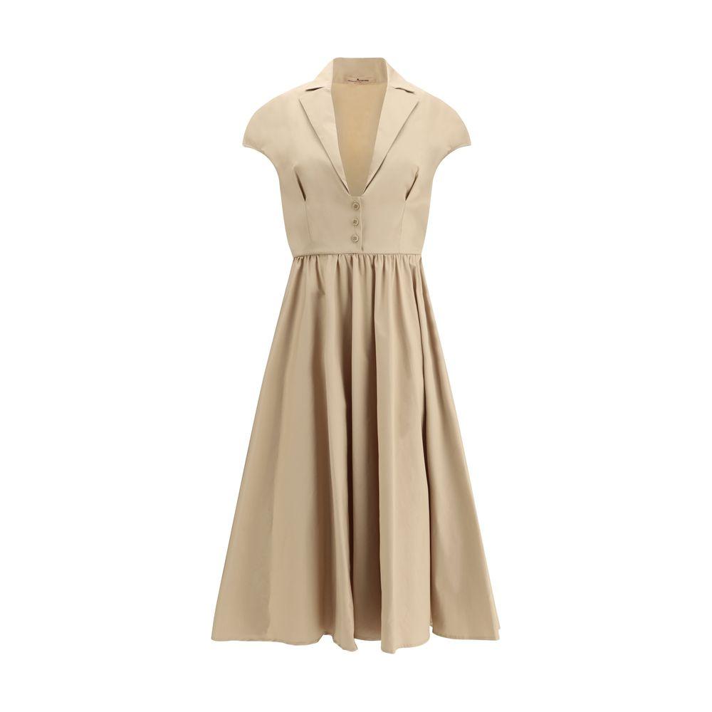 Ermanno Scervino Chemisier Dress Ermanno Scervino Tan
