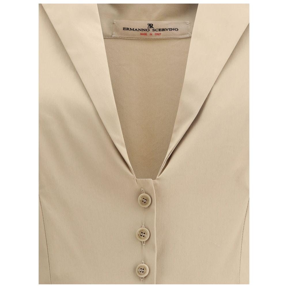 Ermanno Scervino Chemisier Dress Ermanno Scervino Tan