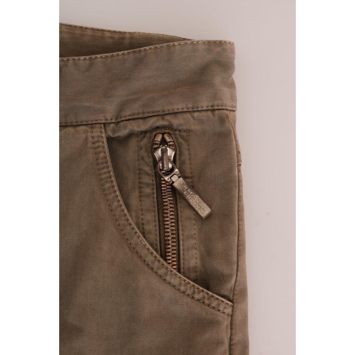 Ermanno Scervino Chic Brown Casual Cotton Pants Ermanno Scervino