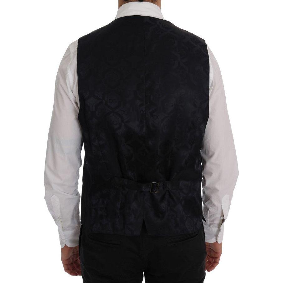 Dolce & Gabbana Gray Wool Stretch Vest 1728,3% Elastane,67345645728,Clothing,Dolce & Gabbana,Gray,IT52 | XL,Material: 97% Wool,Men,Men - Clothing,New with tags,Suits & Blazers - Clothing,Vests - Men - Clothing,Waistcoats - Suits & Blazers - Clothing