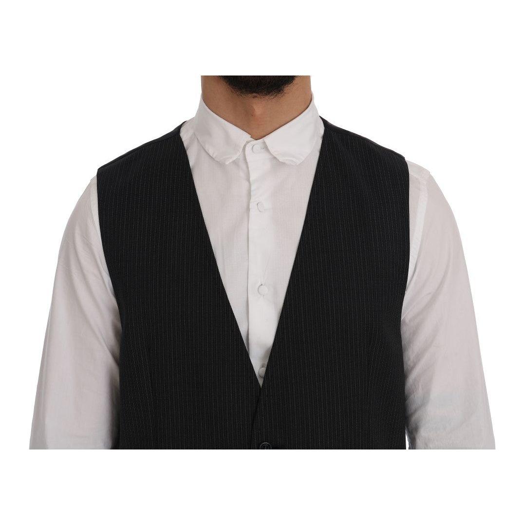 Dolce & Gabbana Gray Wool Stretch Vest 1728,3% Elastane,67345645728,Clothing,Dolce & Gabbana,Gray,IT52 | XL,Material: 97% Wool,Men,Men - Clothing,New with tags,Suits & Blazers - Clothing,Vests - Men - Clothing,Waistcoats - Suits & Blazers - Clothing