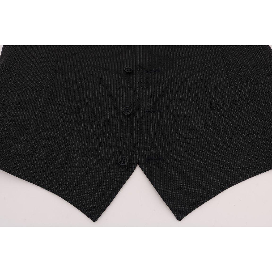 Dolce & Gabbana Gray Wool Stretch Vest 1728,3% Elastane,67345645728,Clothing,Dolce & Gabbana,Gray,IT52 | XL,Material: 97% Wool,Men,Men - Clothing,New with tags,Suits & Blazers - Clothing,Vests - Men - Clothing,Waistcoats - Suits & Blazers - Clothing