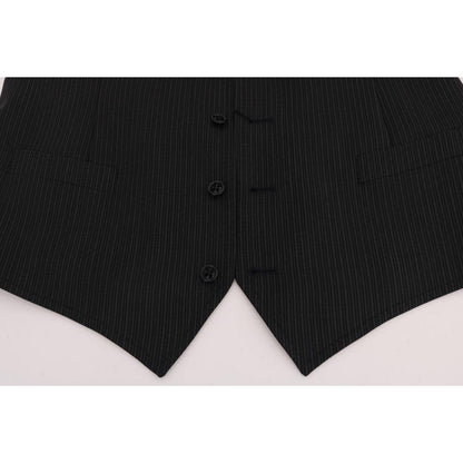 Dolce & Gabbana Gray Wool Stretch Vest 1728,3% Elastane,67345645728,Clothing,Dolce & Gabbana,Gray,IT52 | XL,Material: 97% Wool,Men,Men - Clothing,New with tags,Suits & Blazers - Clothing,Vests - Men - Clothing,Waistcoats - Suits & Blazers - Clothing