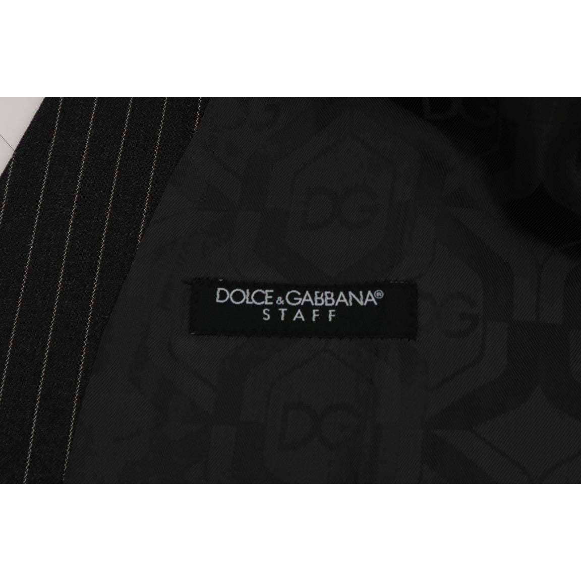 Dolce & Gabbana Elegant Gray Striped Vest Waistcoat Dolce & Gabbana