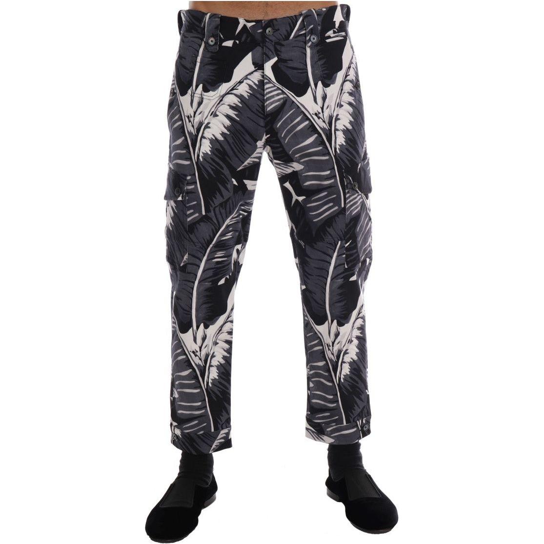 Dolce & Gabbana Elegant Capri Casual Pants in Banana Leaf Print Dolce & Gabbana