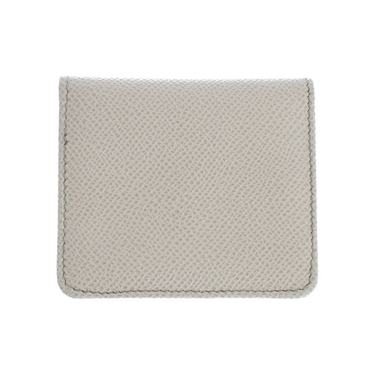 Sleek White Leather Condom Case Wallet