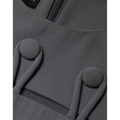 Emporio Armani Gray Round Neck Sleeveless A-line Mini Dress