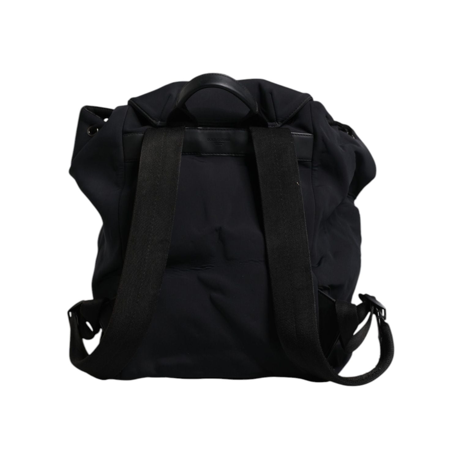 Dolce & Gabbana Black Neoprene Nylon DG Logo School Backpack Bag