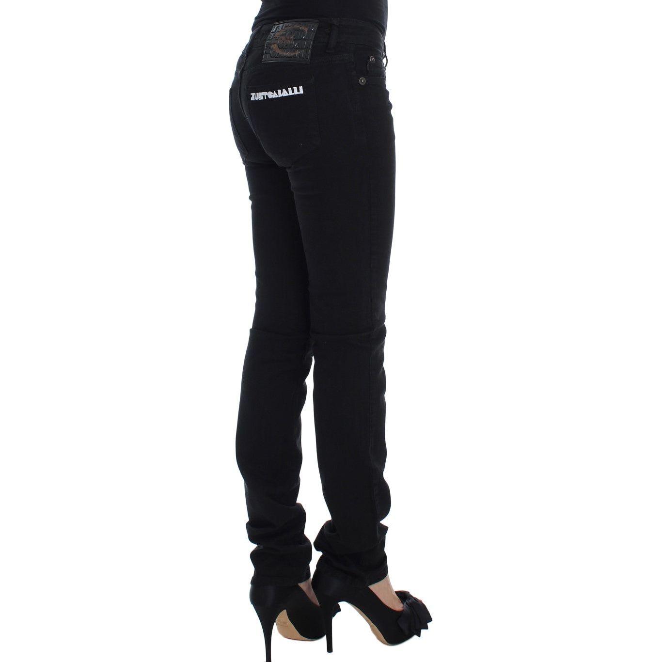 Cavalli Chic Slim Skinny Black Jeans Jeans & Pants Cavalli