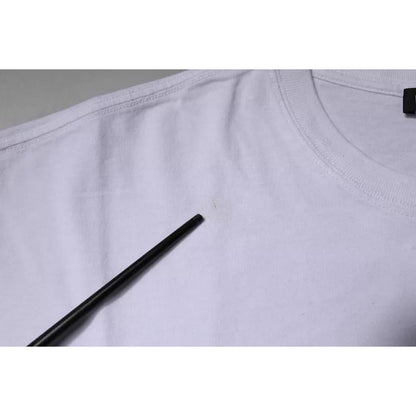 Balenciaga White Logo Cotton Jersey Crew Neck Short Sleeves T-shirt Balenciaga