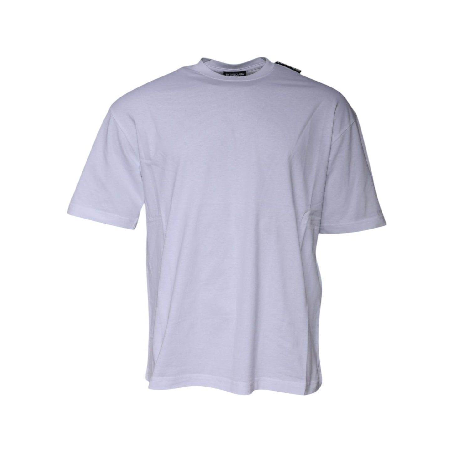 Balenciaga White Logo Cotton Jersey Crew Neck Short Sleeves T-shirt Balenciaga