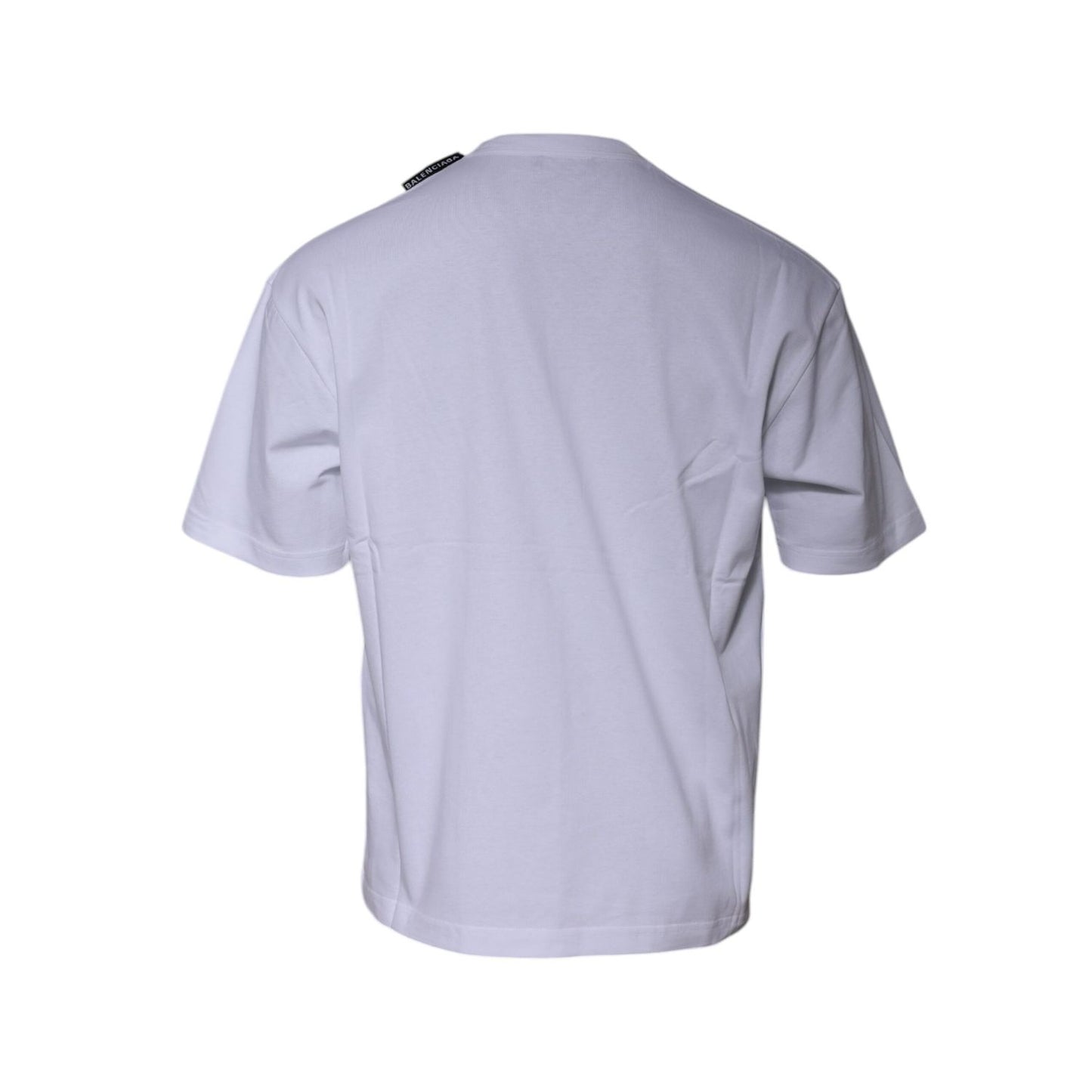 Balenciaga White Logo Cotton Jersey Crew Neck Short Sleeves T-shirt Balenciaga