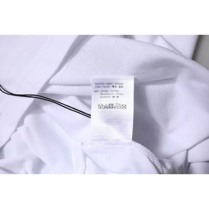 Balenciaga White Logo Cotton Jersey Crew Neck Short Sleeves T-shirt Balenciaga