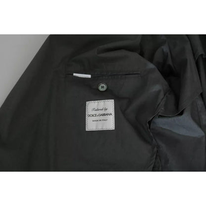 Dolce & Gabbana Gray Cotton Single Breasted Formal Blazer