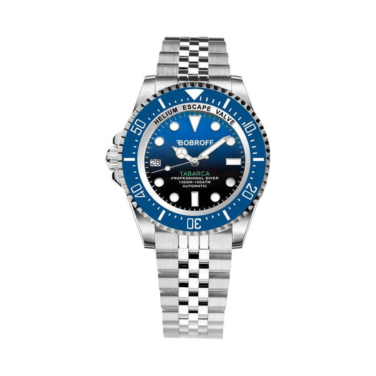 Bobroff Silver Stainless Steel Watch Bobroff Light Gray