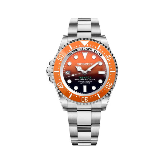 Bobroff Silver Stainless Steel Watch Bobroff Light Gray