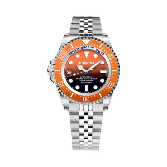 Bobroff Silver Stainless Steel Watch Bobroff Light Gray