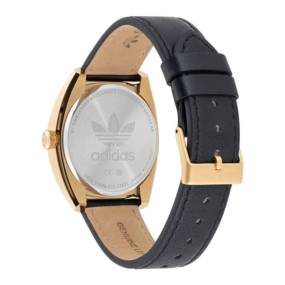 Adidas Black Leather Dress Watch Adidas