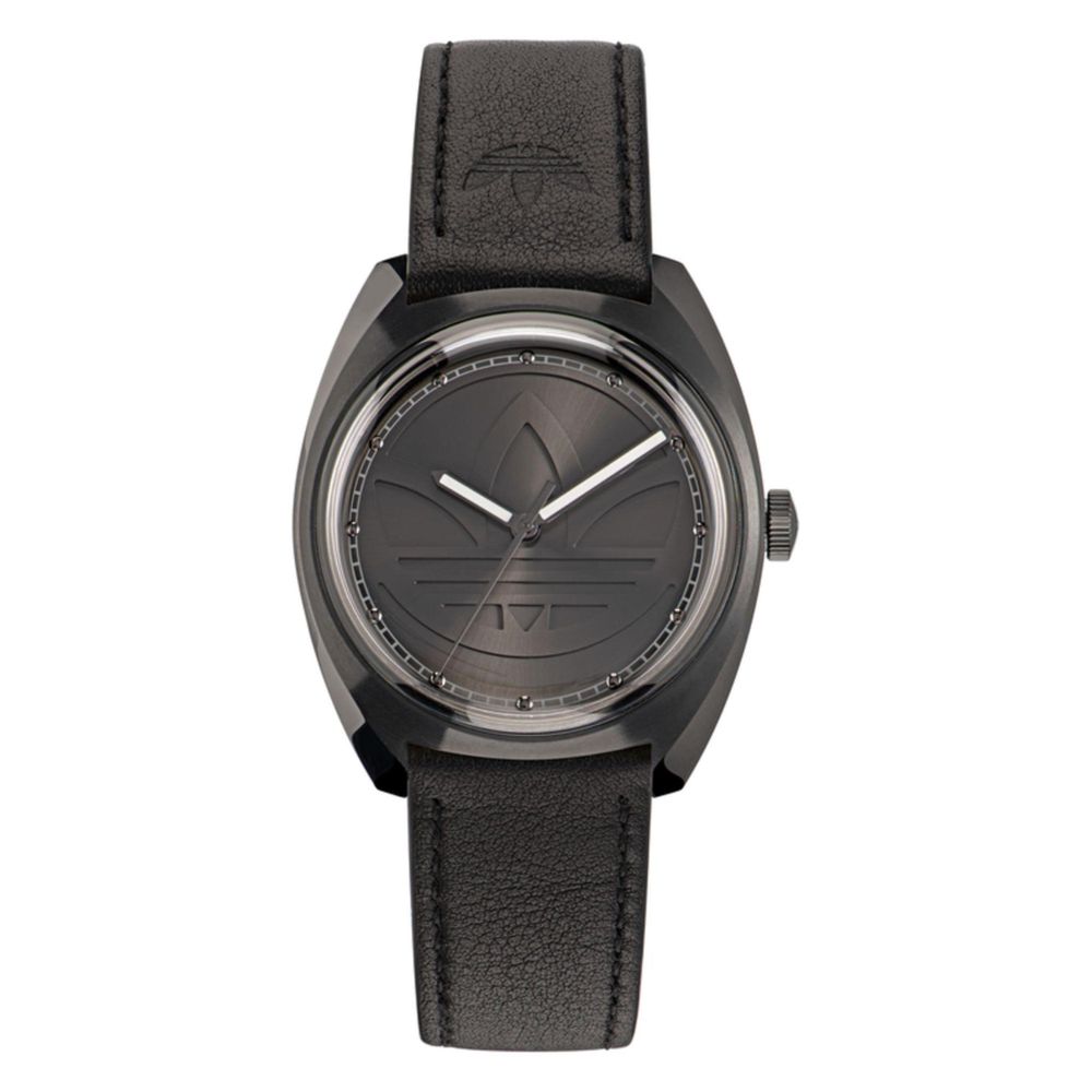 Adidas Black Leather Dress Watch Adidas