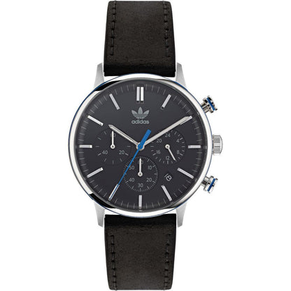 Adidas Black Leather Dress Watch Adidas