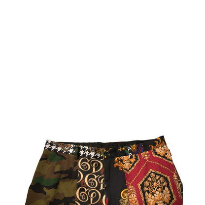 Dolce & Gabbana Multicolor Patchwork Men Dress Pants
