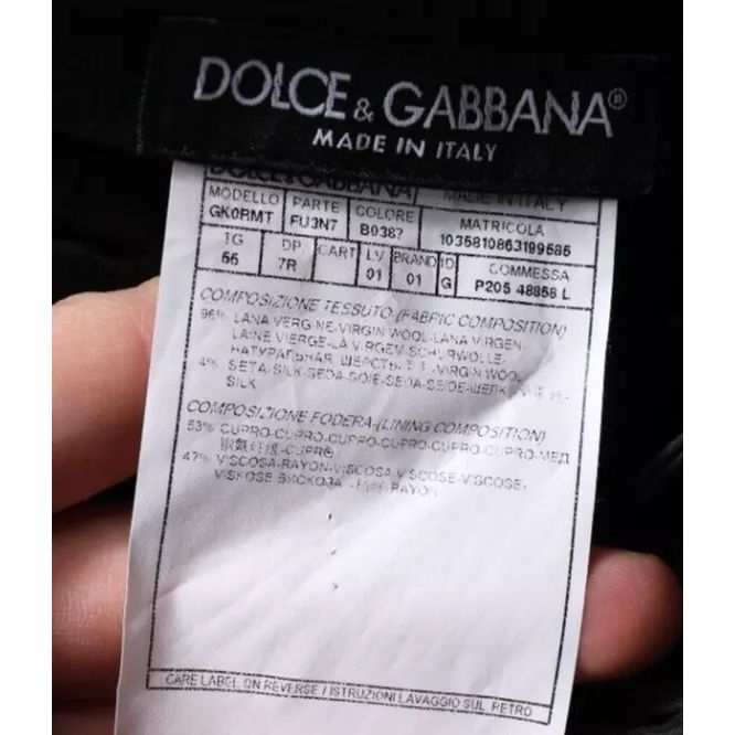 Dolce & Gabbana Dark Blue Tapered Formal Dress Pants