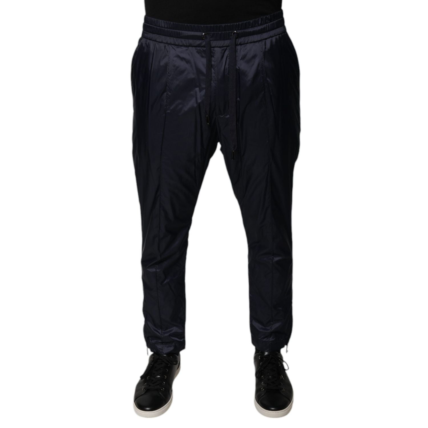 Dolce & Gabbana Dark Blue Cotton Skinny Sweatpants Pants