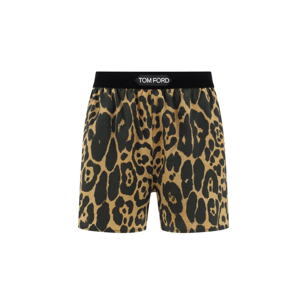 Tom Ford Leopard stretch Shorts Tom Ford Dark Khaki