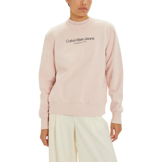 Calvin Klein Jeans Pink Cotton Sweater Calvin Klein Jeans Light Gray