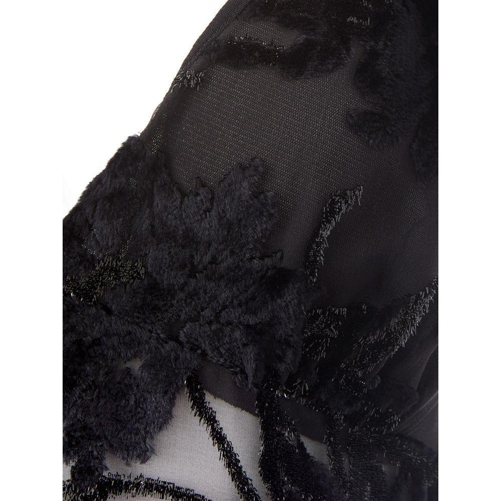 Lardini Black Viscose Cocktail Dress