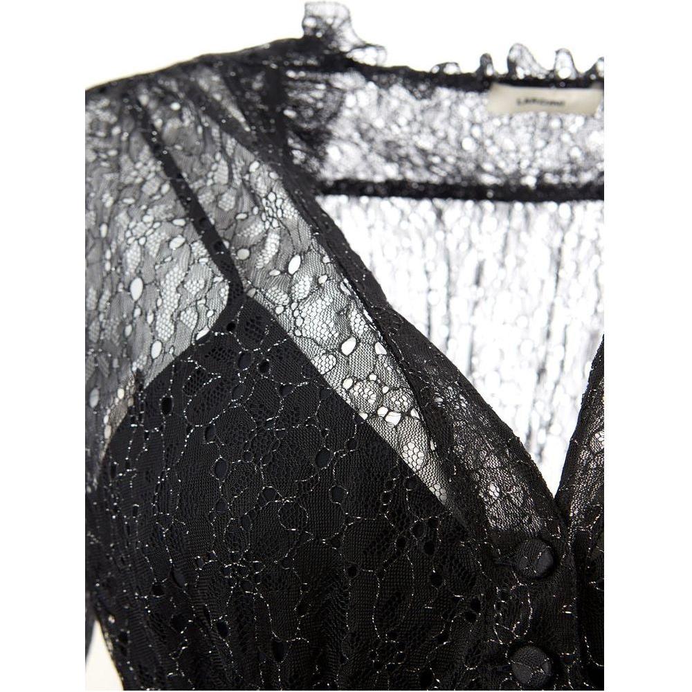 Lardini Black Nylon Casual Dress Lardini