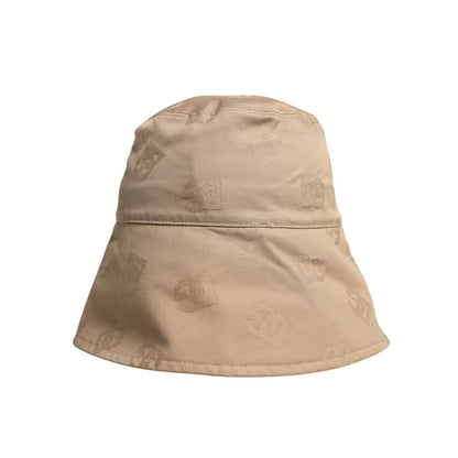 Dolce & Gabbana Beige Logo Monogram Cotton Bucket Cap