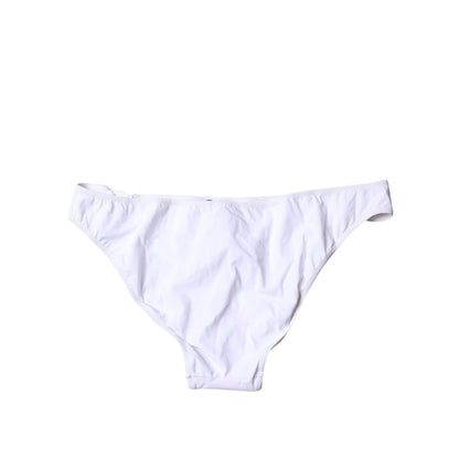 Dolce & Gabbana White Nylon Beachwear Bikini Bottom Swimwear