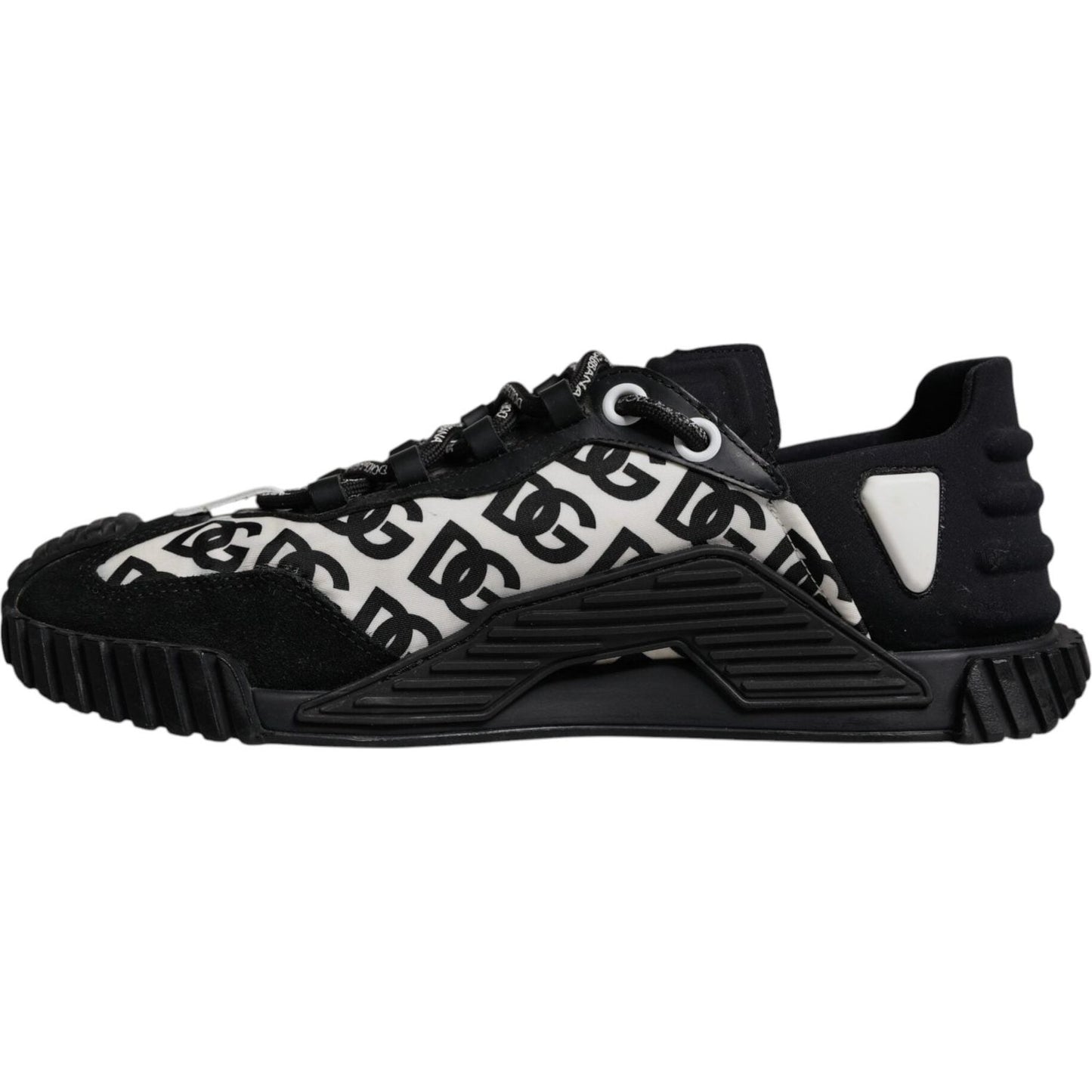 Dolce & Gabbana Black Logo Lace Up Low Top NS1 Sneakers Shoes