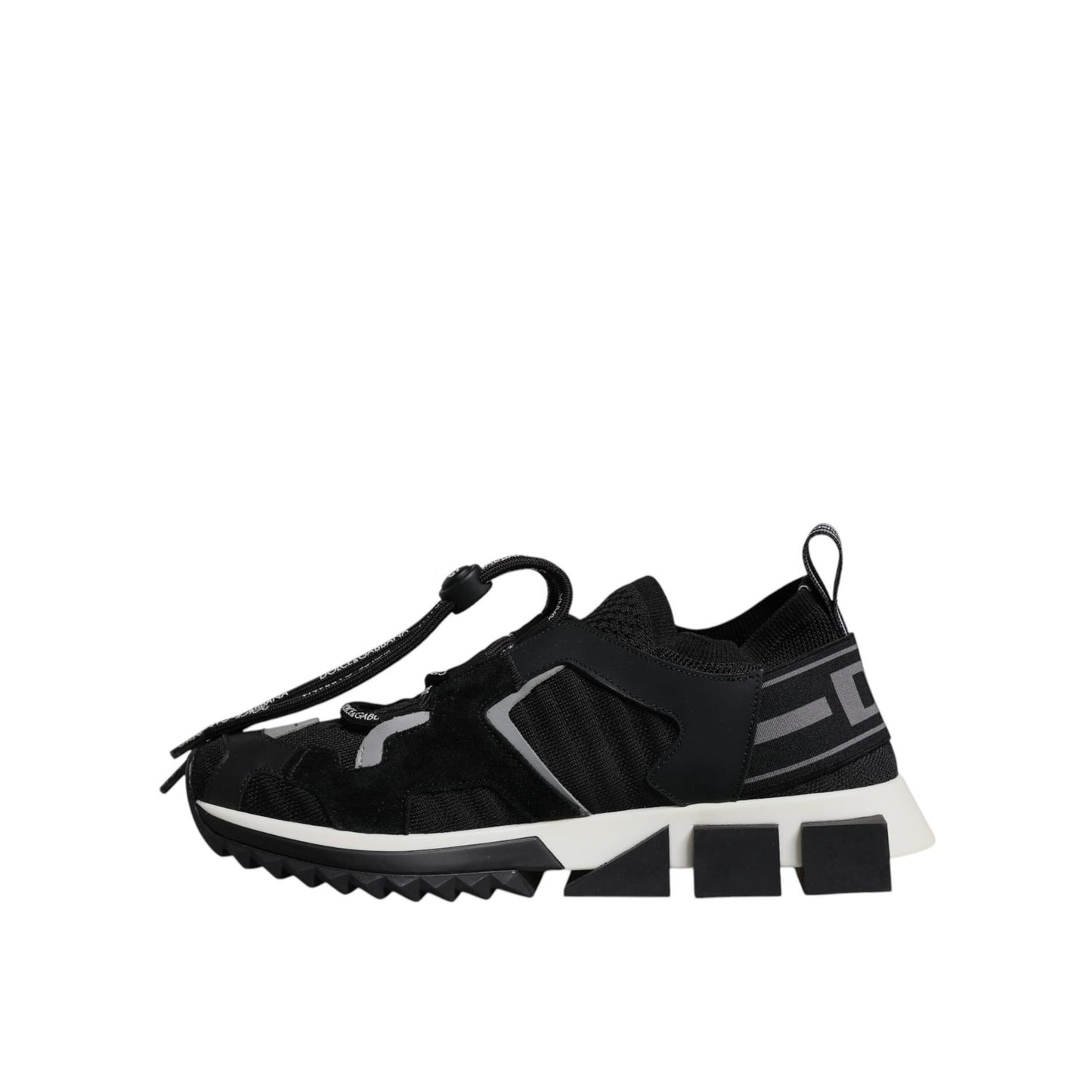 Dolce & Gabbana Black Mesh Sorrento Trekking Sneakers Shoes