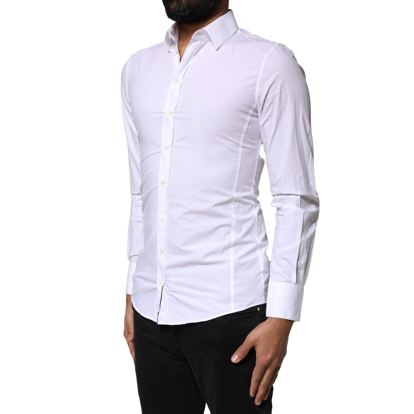 Dolce & Gabbana White SICILIA Cotton Formal Men Dress Shirt
