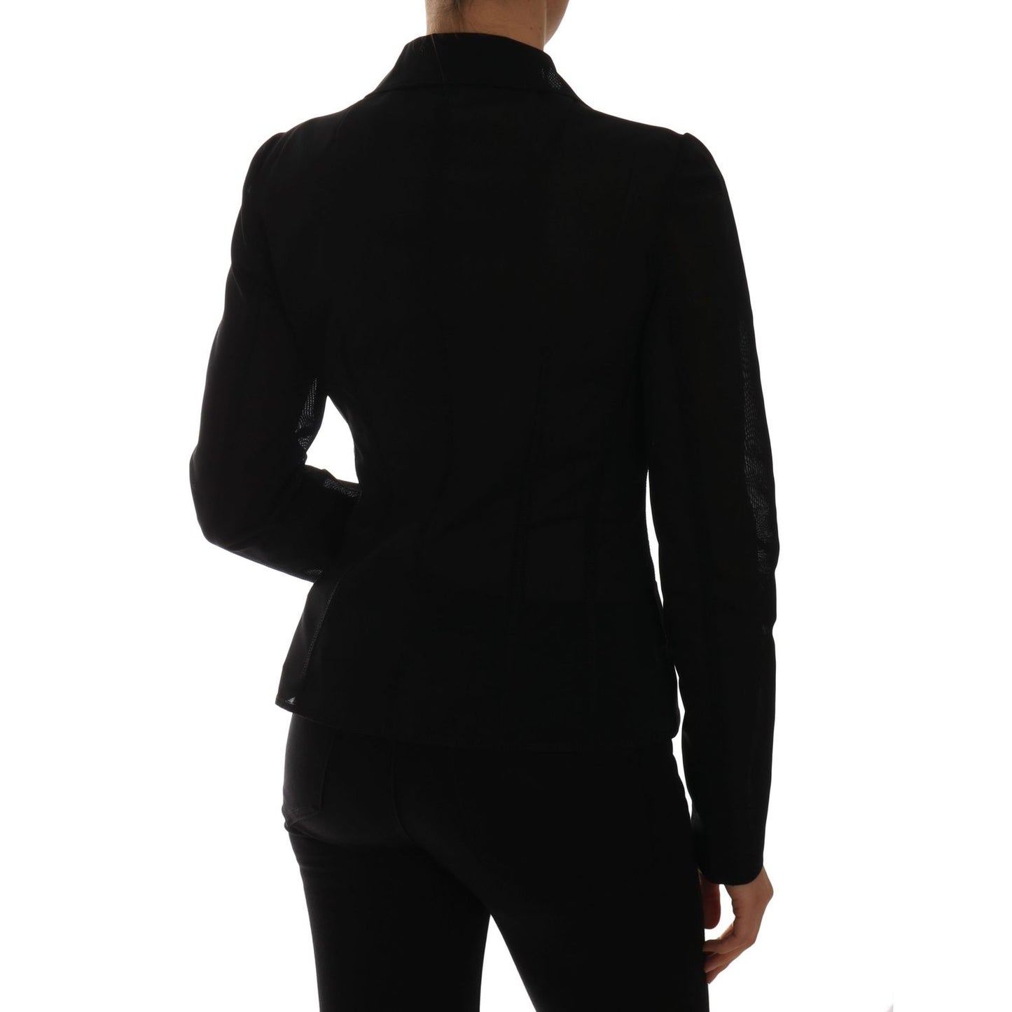 Dolce & Gabbana Black Nylon Net Blazer Jacket