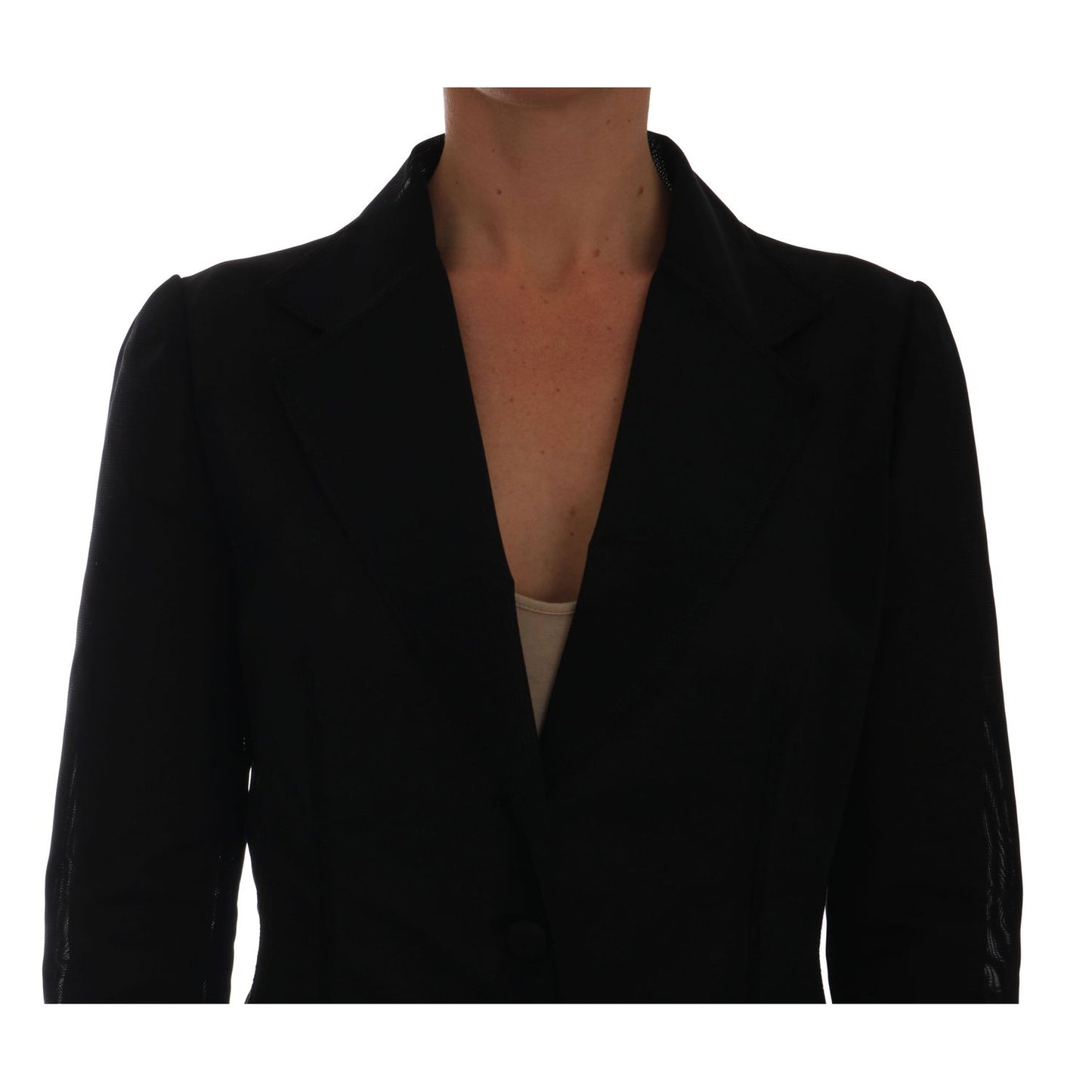 Dolce & Gabbana Black Nylon Net Blazer Jacket