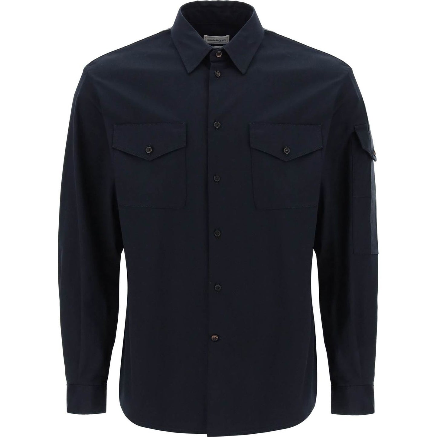 Alexander Mcqueen shirt with logo band on the sleeve Shirts Alexander Mcqueen