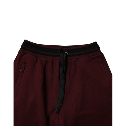 Dolce & Gabbana Bordeaux Cotton Jogger Men Sweatpants Pants