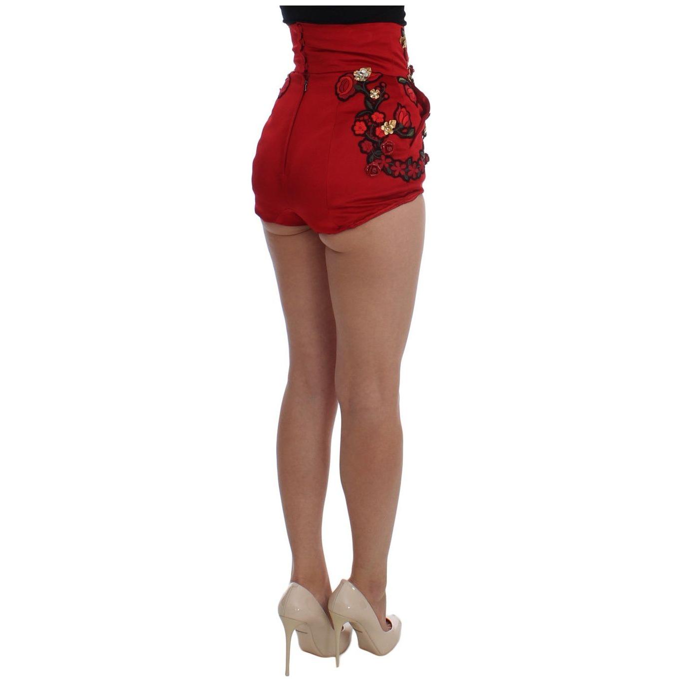 Dolce & Gabbana Enchanted Sicily Embroidered Silk Shorts Dolce & Gabbana